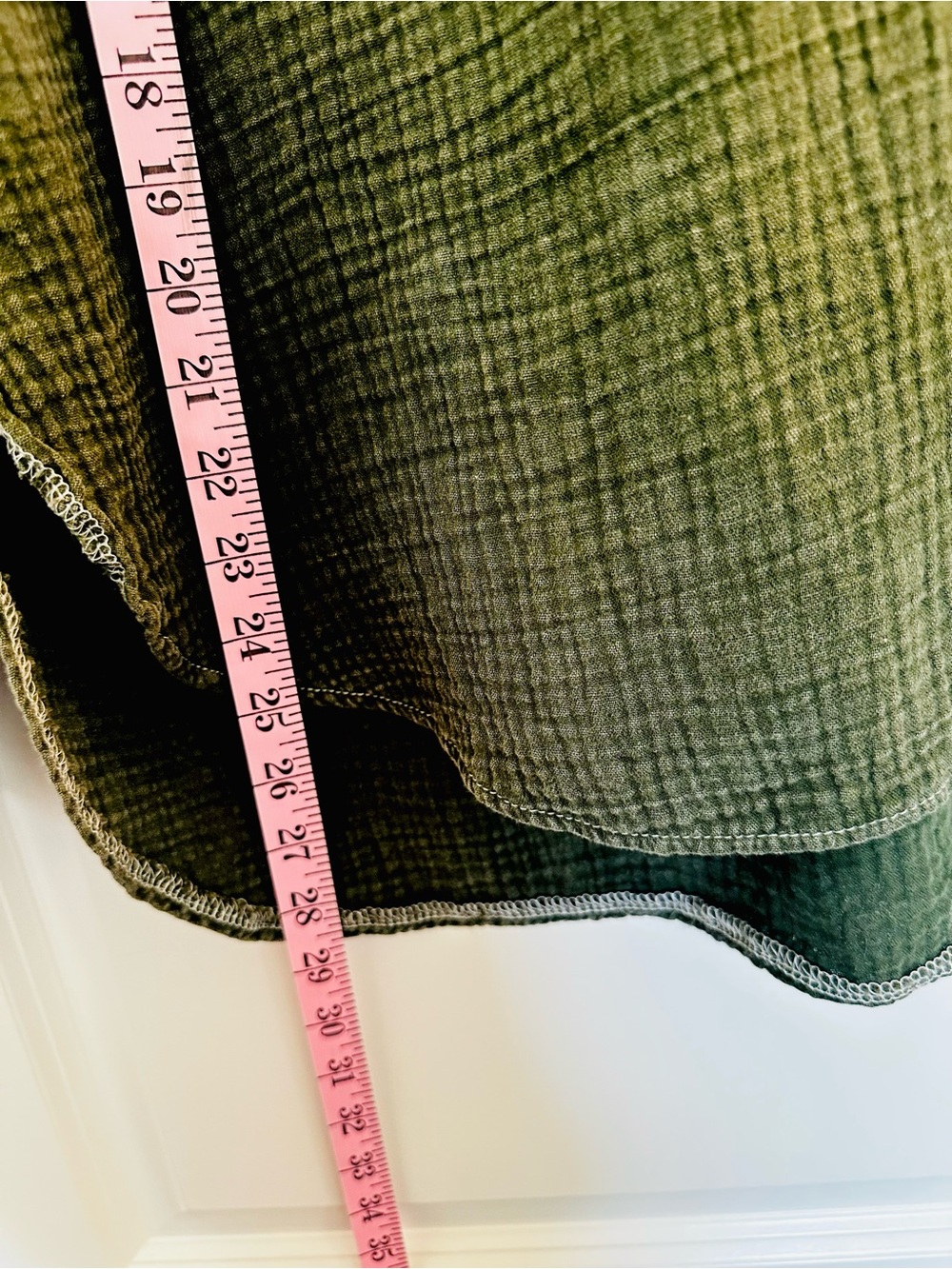 Dokotoo Olive Green 100% Cotton Muslin Henley Long Sleeve Fall Small - Picture 5 of 6